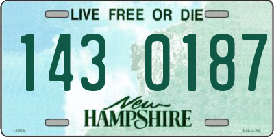 NH license plate 1430187