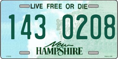 NH license plate 1430208