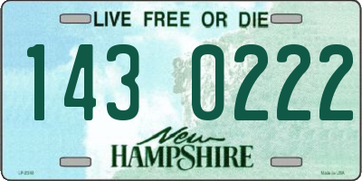 NH license plate 1430222