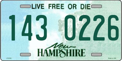 NH license plate 1430226