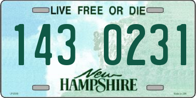 NH license plate 1430231