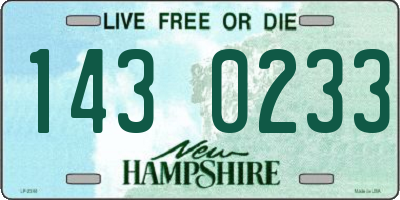 NH license plate 1430233