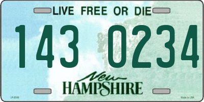 NH license plate 1430234