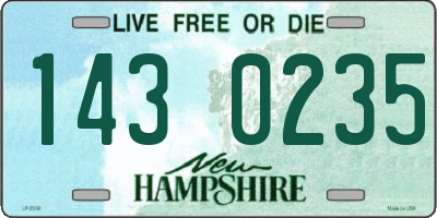 NH license plate 1430235