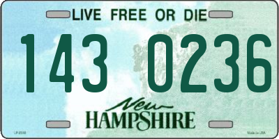 NH license plate 1430236