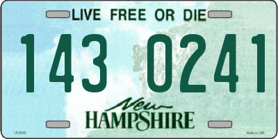 NH license plate 1430241