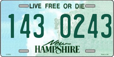 NH license plate 1430243