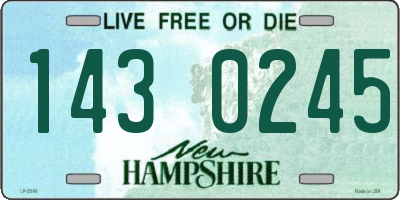 NH license plate 1430245