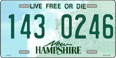 NH license plate 1430246
