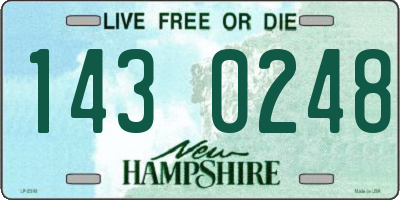 NH license plate 1430248