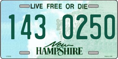 NH license plate 1430250