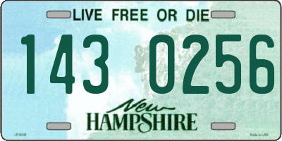 NH license plate 1430256