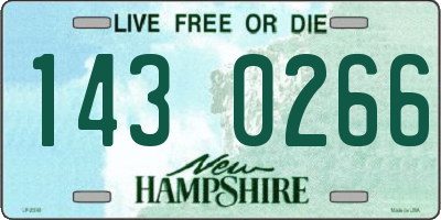 NH license plate 1430266