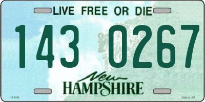NH license plate 1430267