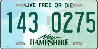 NH license plate 1430275