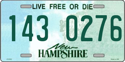 NH license plate 1430276