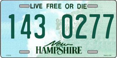 NH license plate 1430277