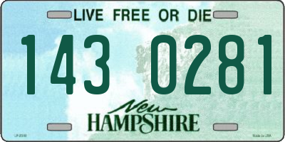 NH license plate 1430281