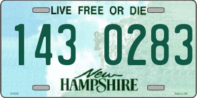 NH license plate 1430283