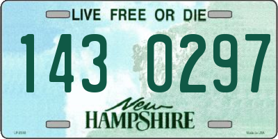 NH license plate 1430297