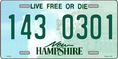 NH license plate 1430301