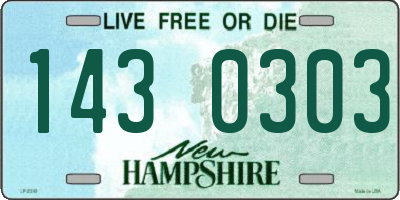 NH license plate 1430303