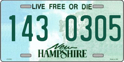 NH license plate 1430305