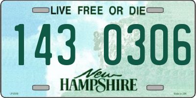 NH license plate 1430306