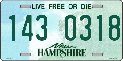 NH license plate 1430318