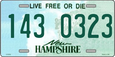 NH license plate 1430323