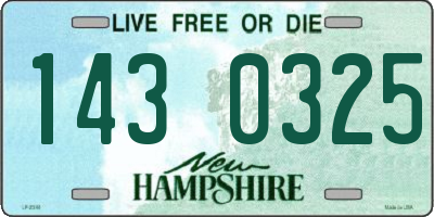 NH license plate 1430325