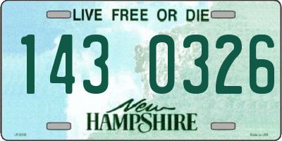 NH license plate 1430326