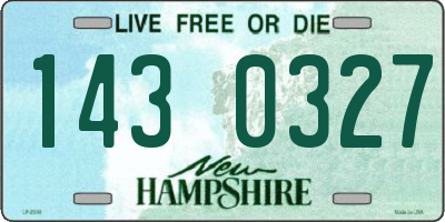 NH license plate 1430327