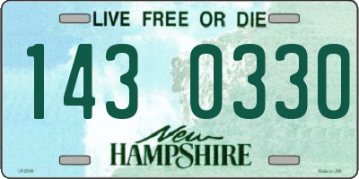 NH license plate 1430330
