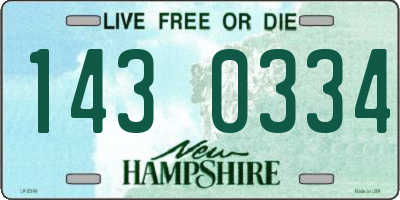 NH license plate 1430334