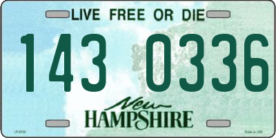 NH license plate 1430336