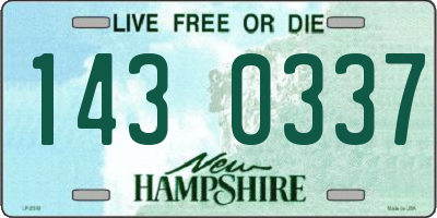 NH license plate 1430337