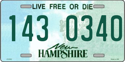 NH license plate 1430340
