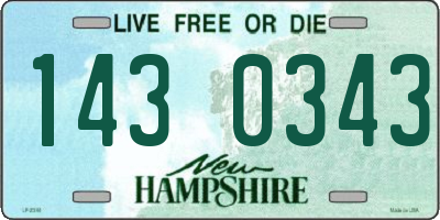 NH license plate 1430343