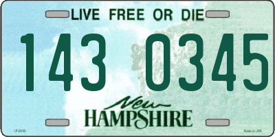 NH license plate 1430345