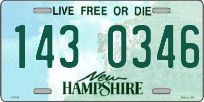 NH license plate 1430346