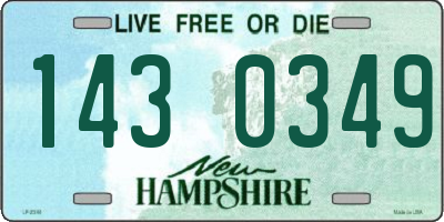 NH license plate 1430349