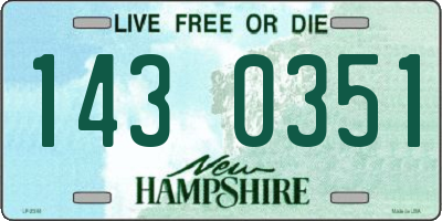 NH license plate 1430351