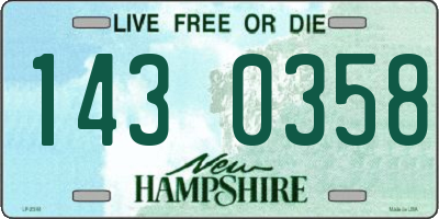 NH license plate 1430358