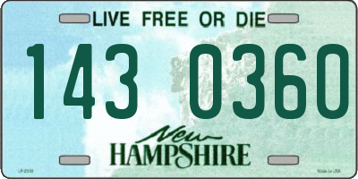 NH license plate 1430360