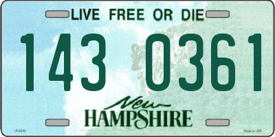 NH license plate 1430361