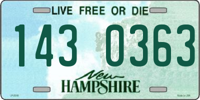 NH license plate 1430363