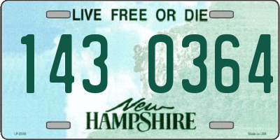 NH license plate 1430364