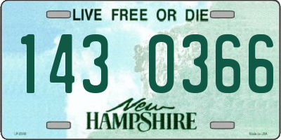 NH license plate 1430366