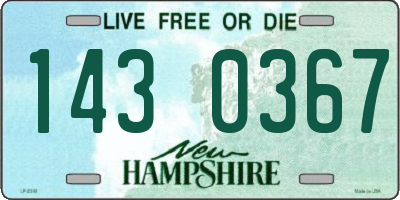 NH license plate 1430367